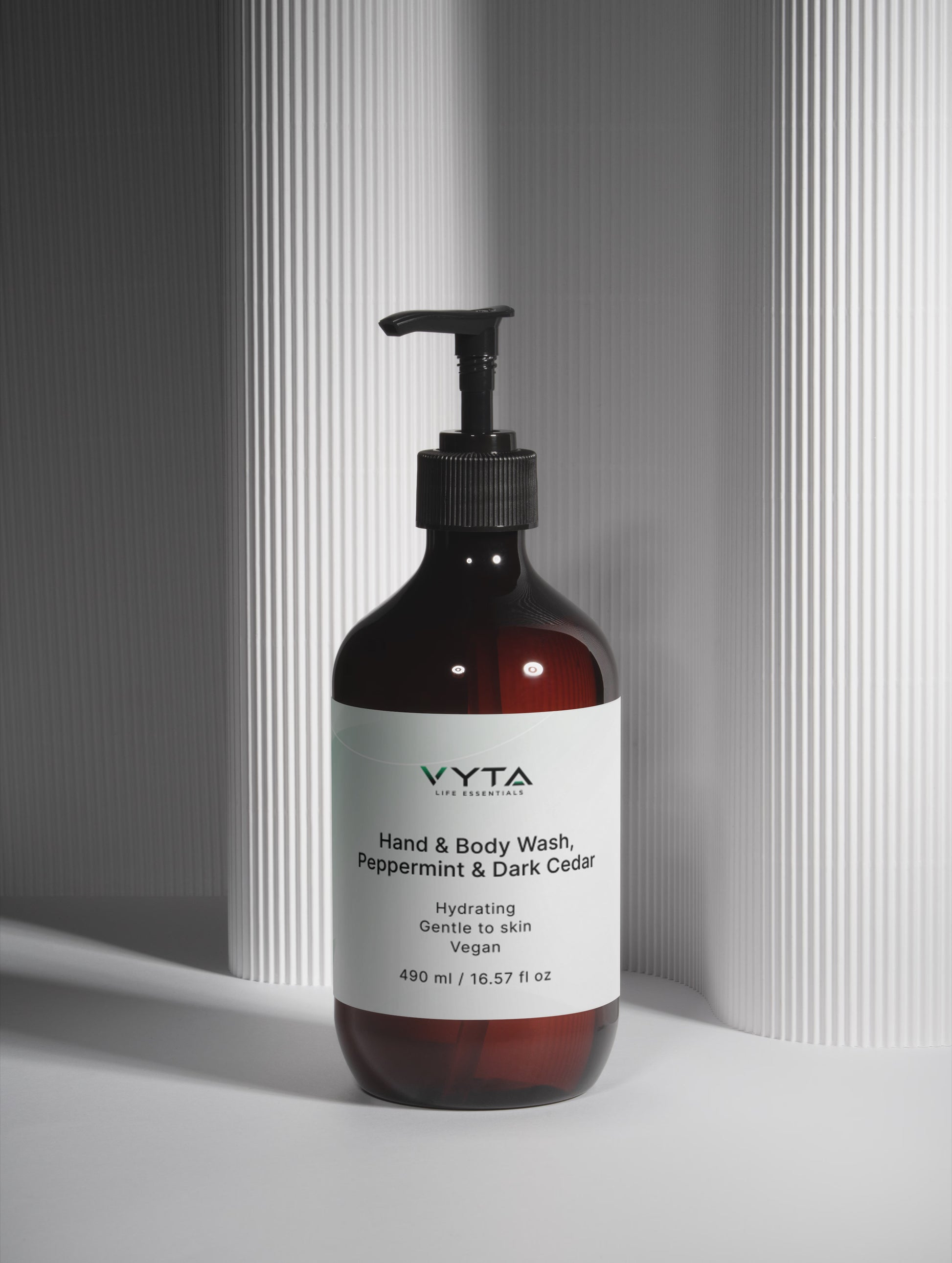 Hand & Body Wash, Peppermint & Dark Cedar