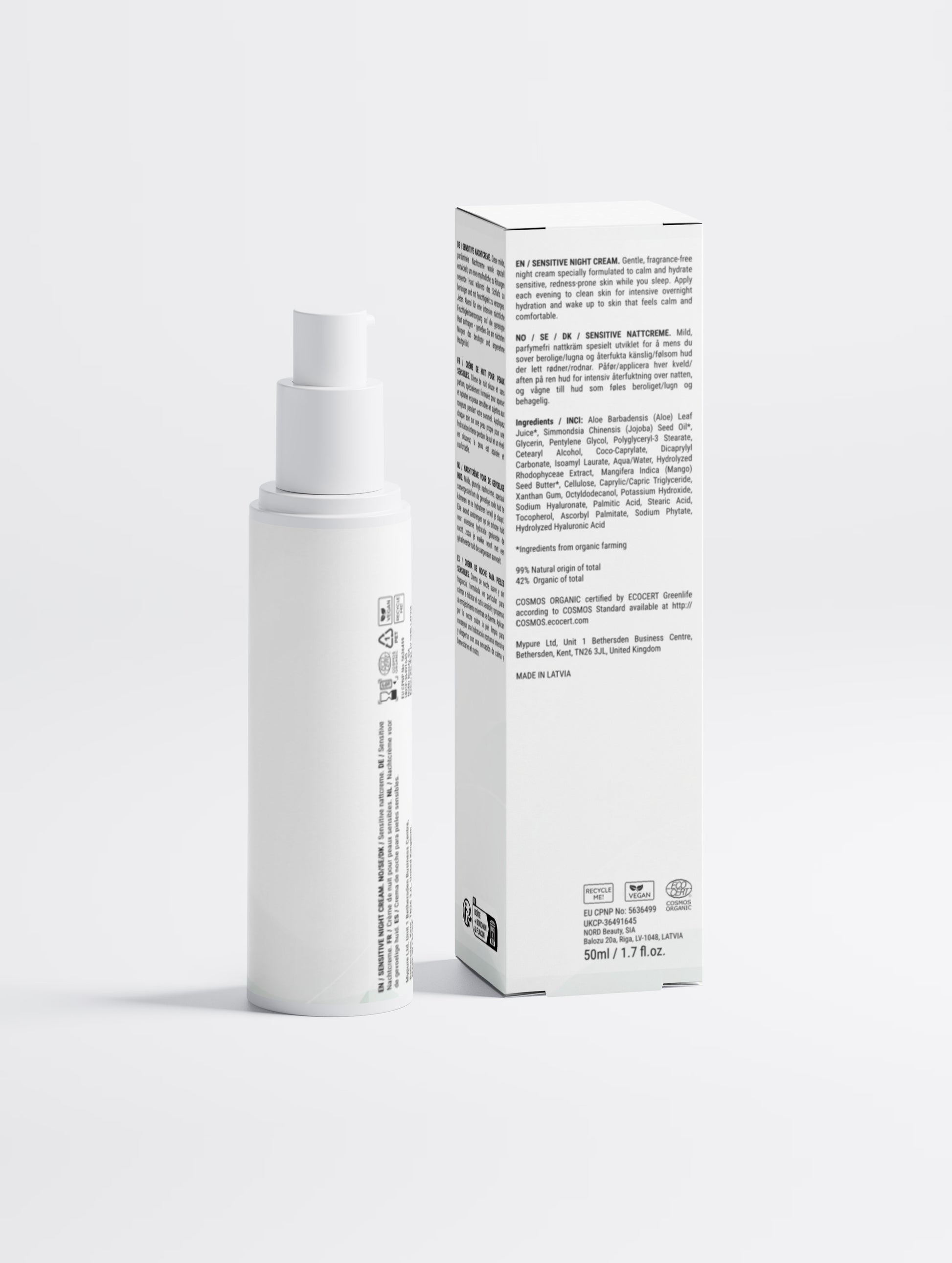 Sensitive Skin Overnight Cream, Fragrance-Free