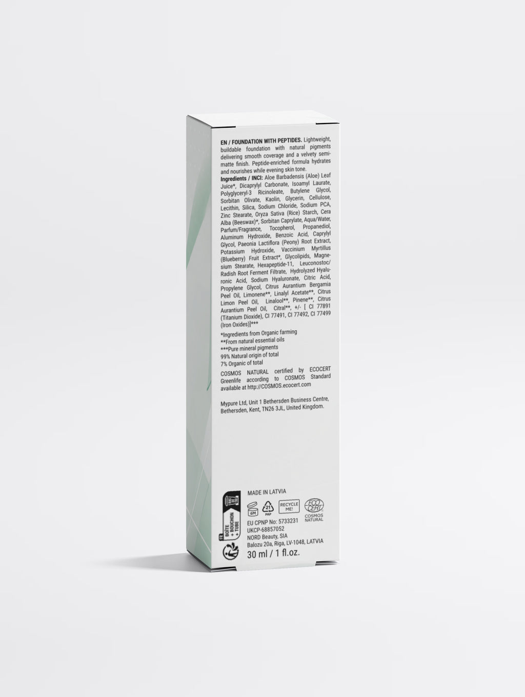 Foundation with Peptides, 10 Light Warm
