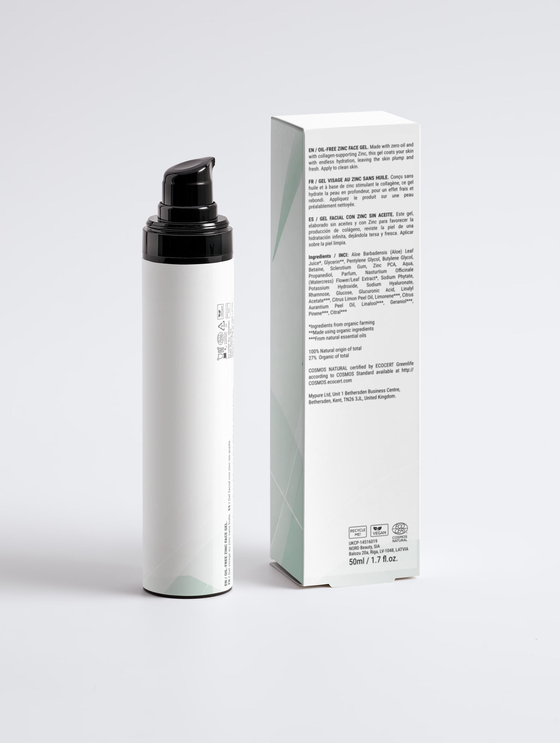 Oil-Free Zinc Face Gel for Men