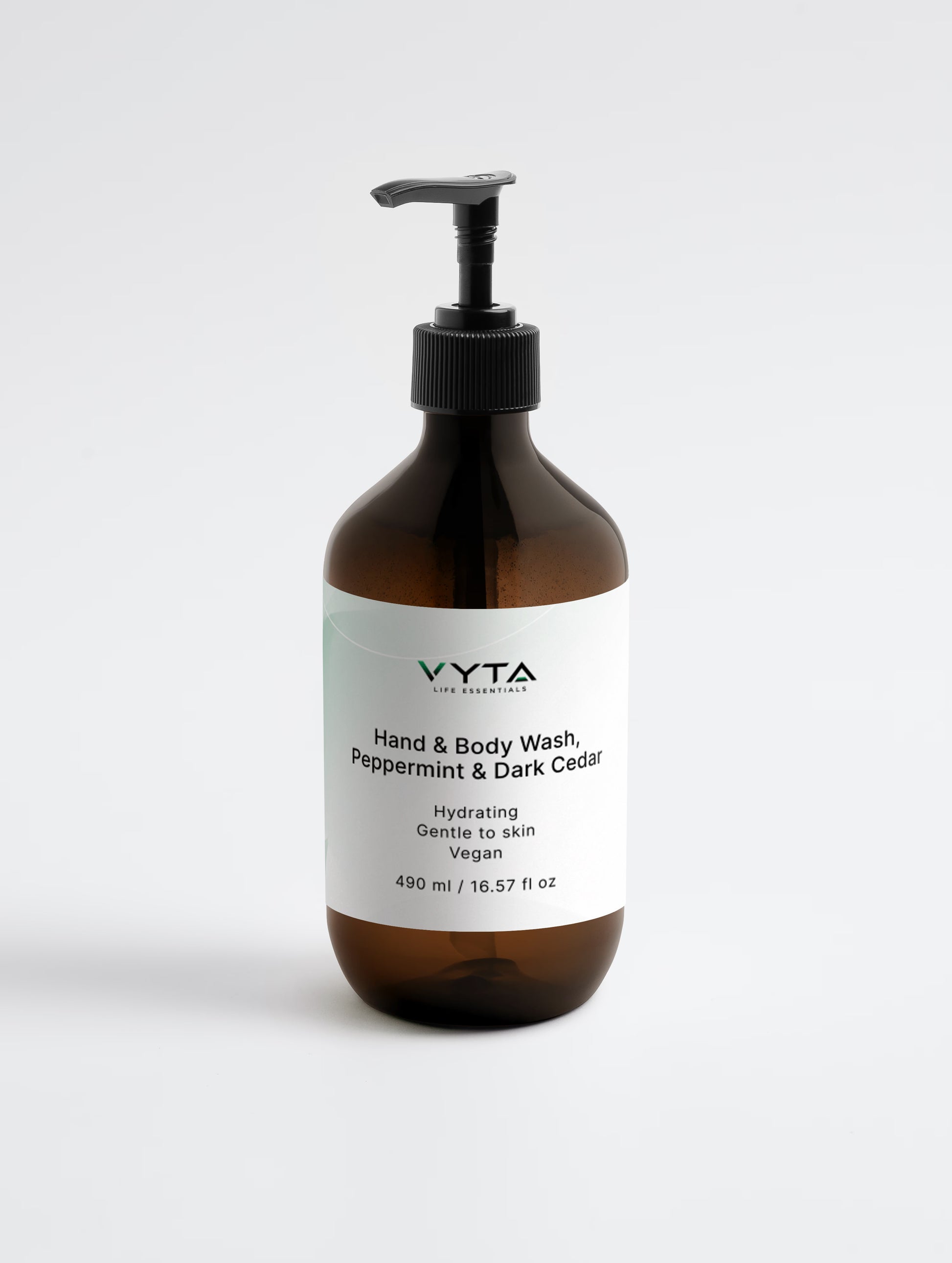 Hand & Body Wash, Peppermint & Dark Cedar