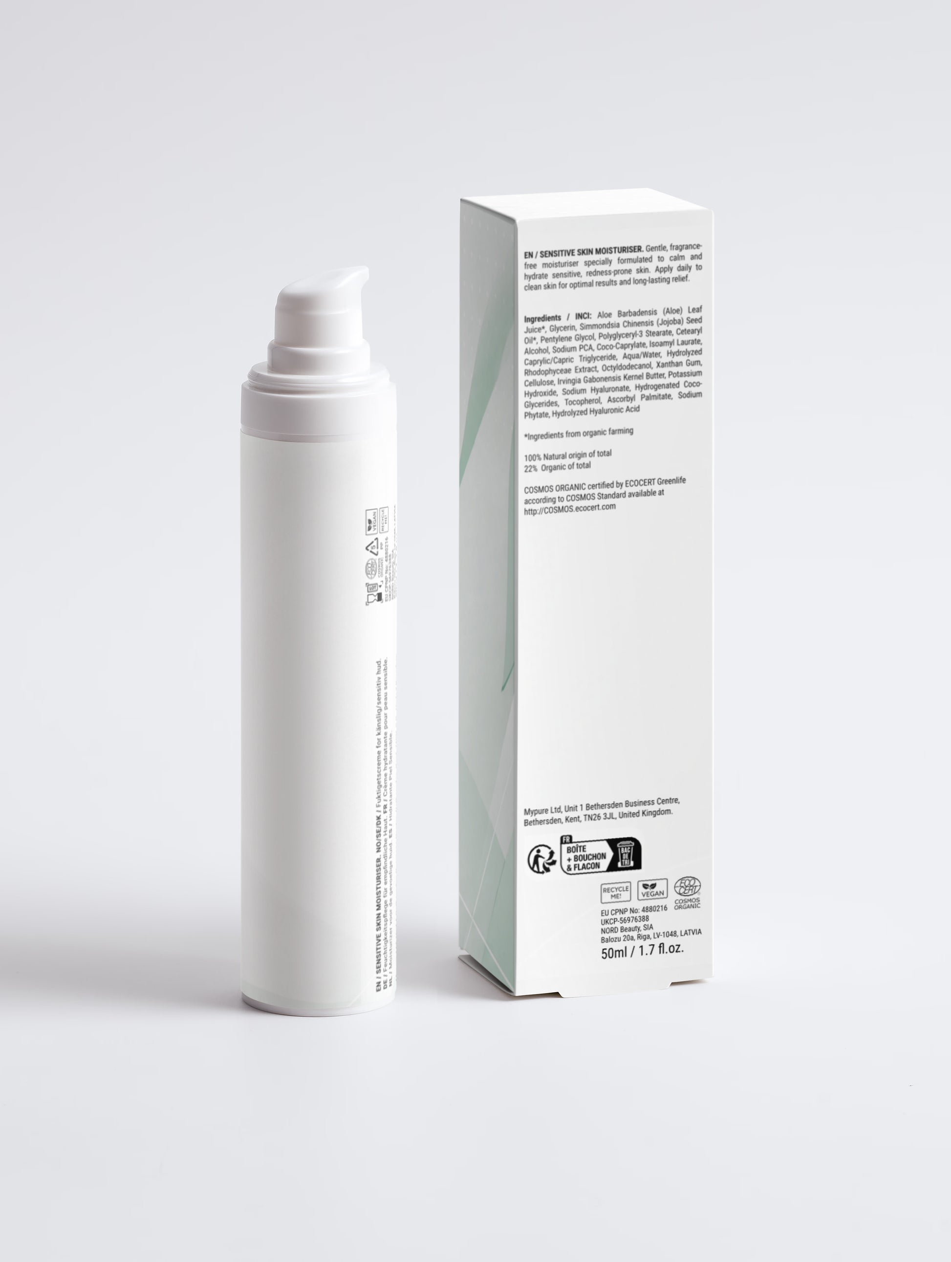 Sensitive Skin Moisturiser, Fragrance Free