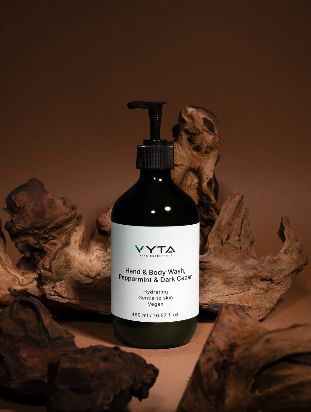 Hand & Body Wash, Peppermint & Dark Cedar
